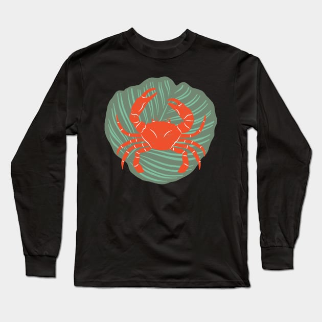 Crab Long Sleeve T-Shirt by After Daylight Project